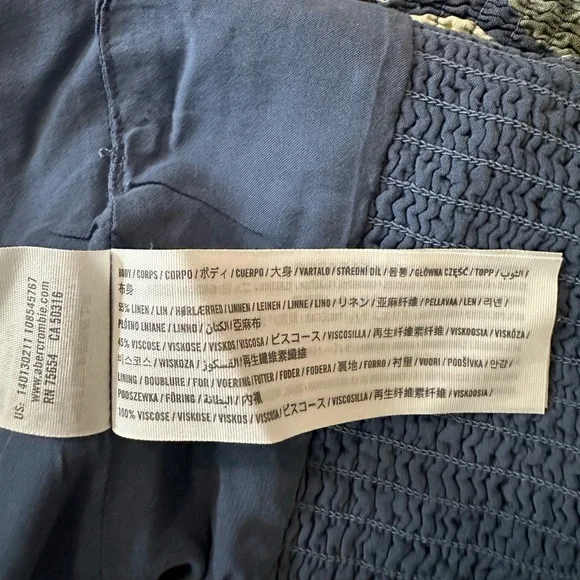 Abercrombie & Fitch Blue and Yellow Lemon Print Tie Strap Crop Camisole - Picture 4 of 4